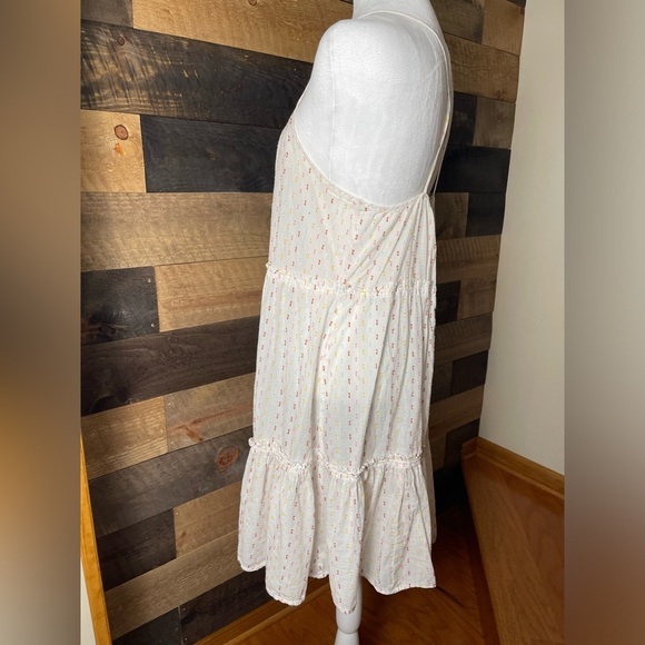 Madewell Tiered Cover-Up Dress Nightgown in Rainbow Clipdot Medium Cottagecore - Picture 2 of 15